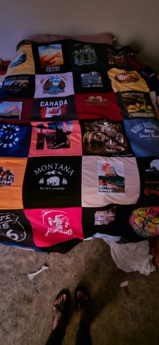 Customer photo review of Classic T-Shirt Blanket