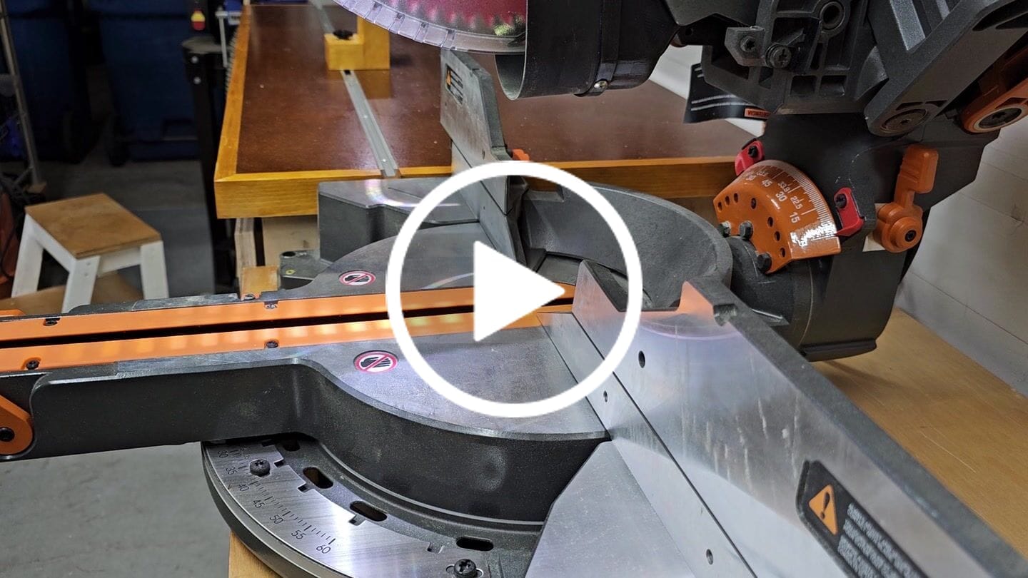 Customer video review of Ridgid Dual Bevel Miter Saw Dust Collection