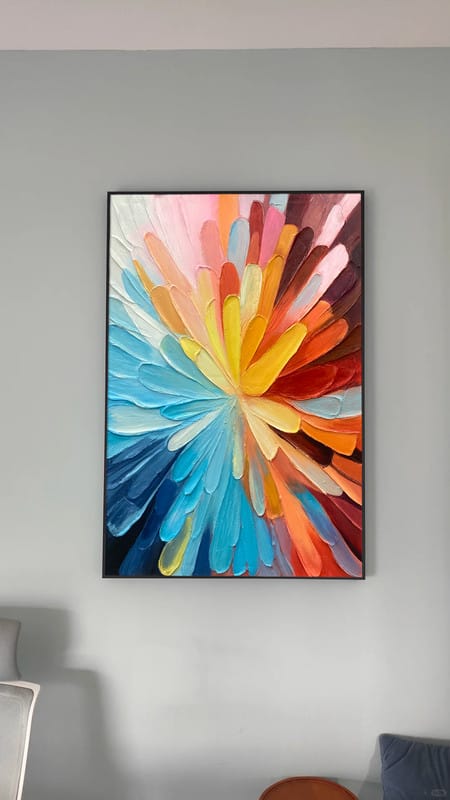 Customer photo review of Colorful Abstract Textured Painting Canvas #AT005
