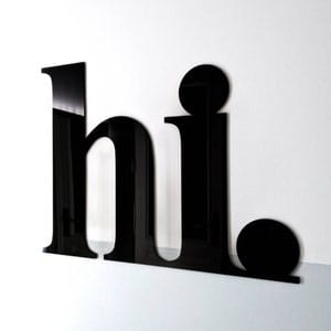 Customer photo review of 3D Schriftzug „hi"
