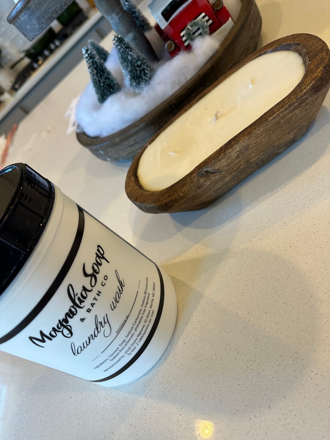 Customer photo review of Small Dough Bowl Candle