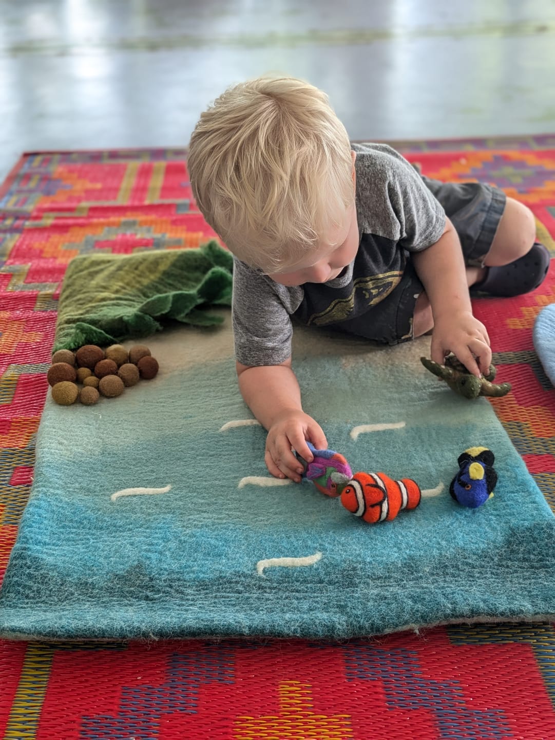 Customer photo review of Large Sea and Rockpool Play Mat Playscape