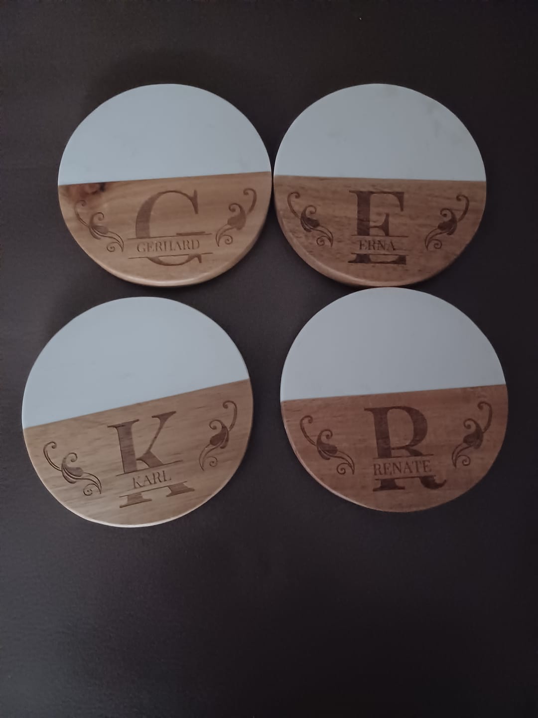 Customer photo review of Initialen - Individuelle Premium Untersetzer