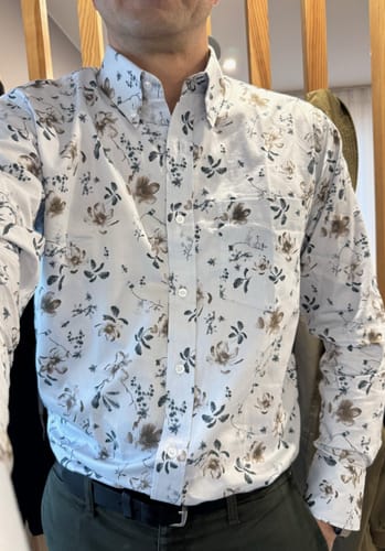 Konstantinos M. review of Men's Limited production Light grey Floral shirt - LR-10 image 1 out of 1