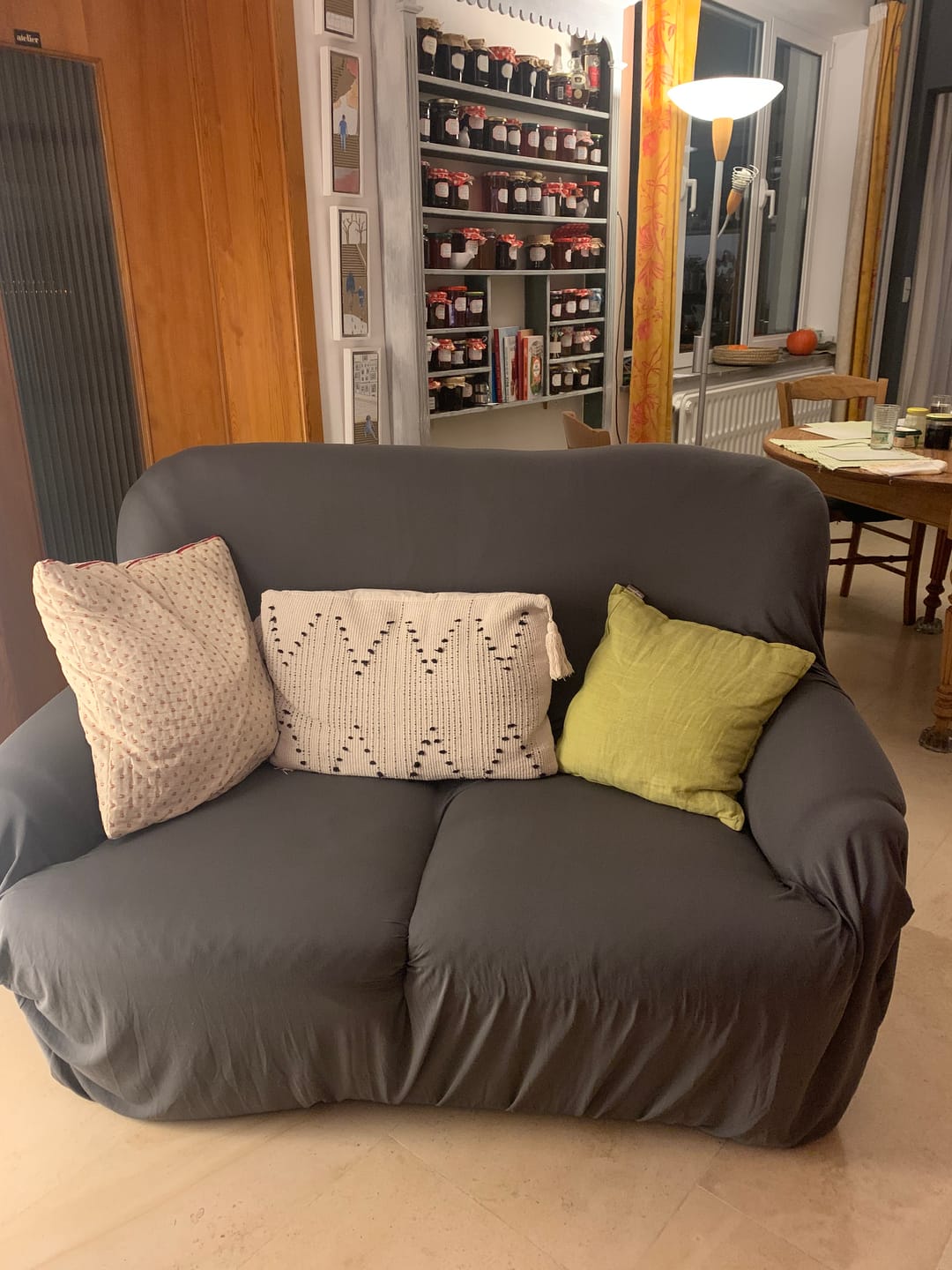 Customer photo review of Gris anthracite - Housse de Canapé Extensible