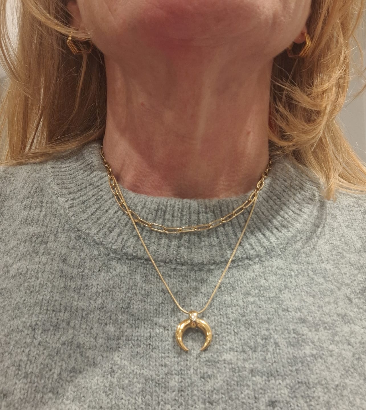 Customer photo review of Paperclip Necklace