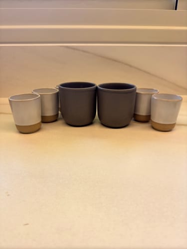 Customer photo review of שישית כוסות אספרסו קרמיקה - מדבריות