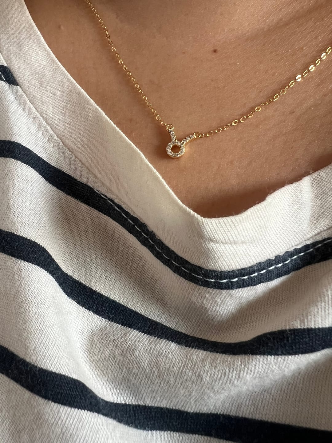 Customer photo review of COLLAR ZODIAC BAÑADO EN ORO