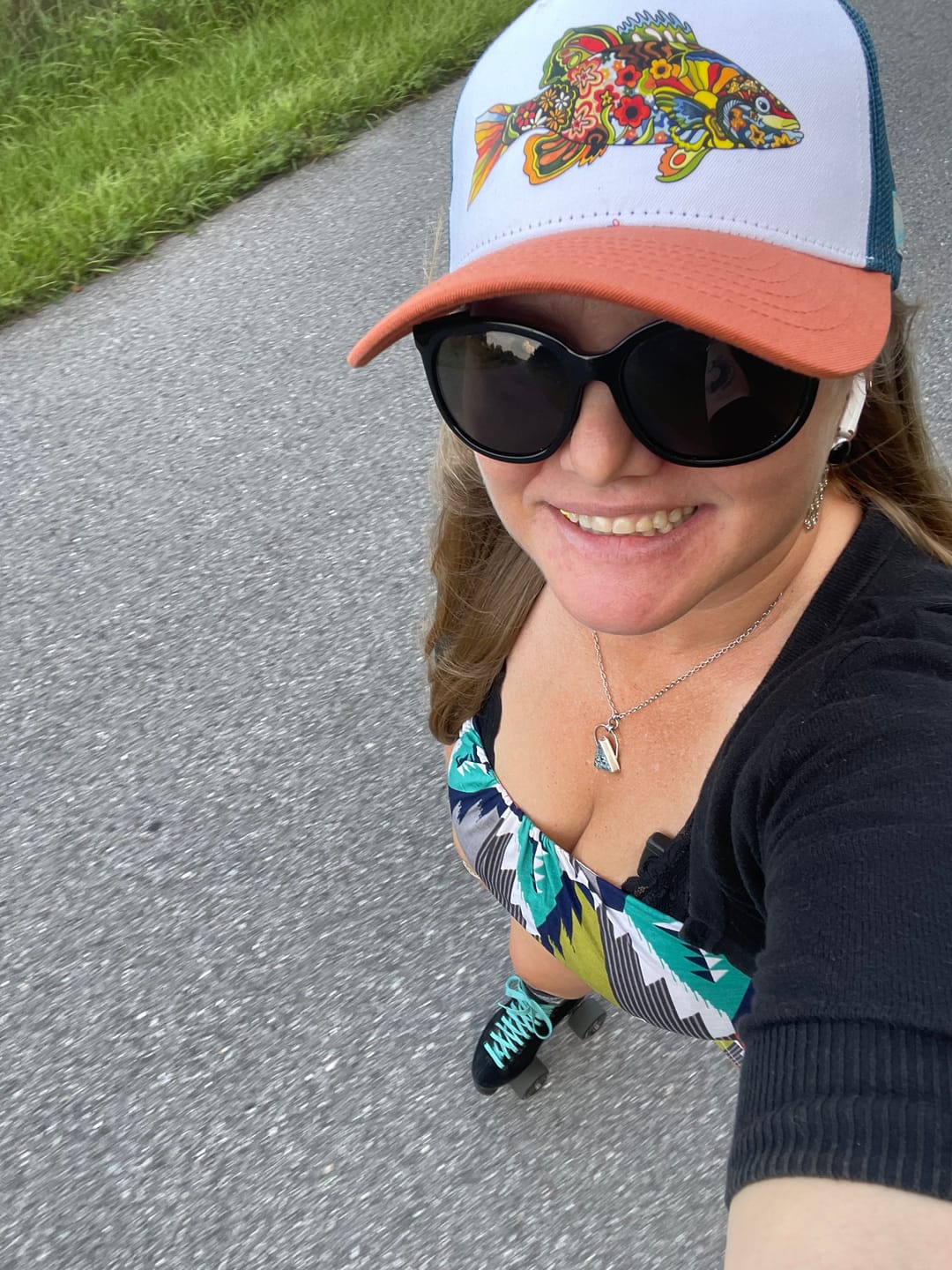 Customer photo review of Boho Bass Trucker Hat