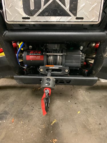 Customer photo review of OPENROAD 4500lbs ATV/UTV Winch with Synthetic Rope and Wireless Remotes
