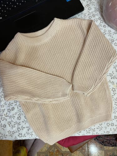 Customer photo review of Knitted Round Neck Sweater