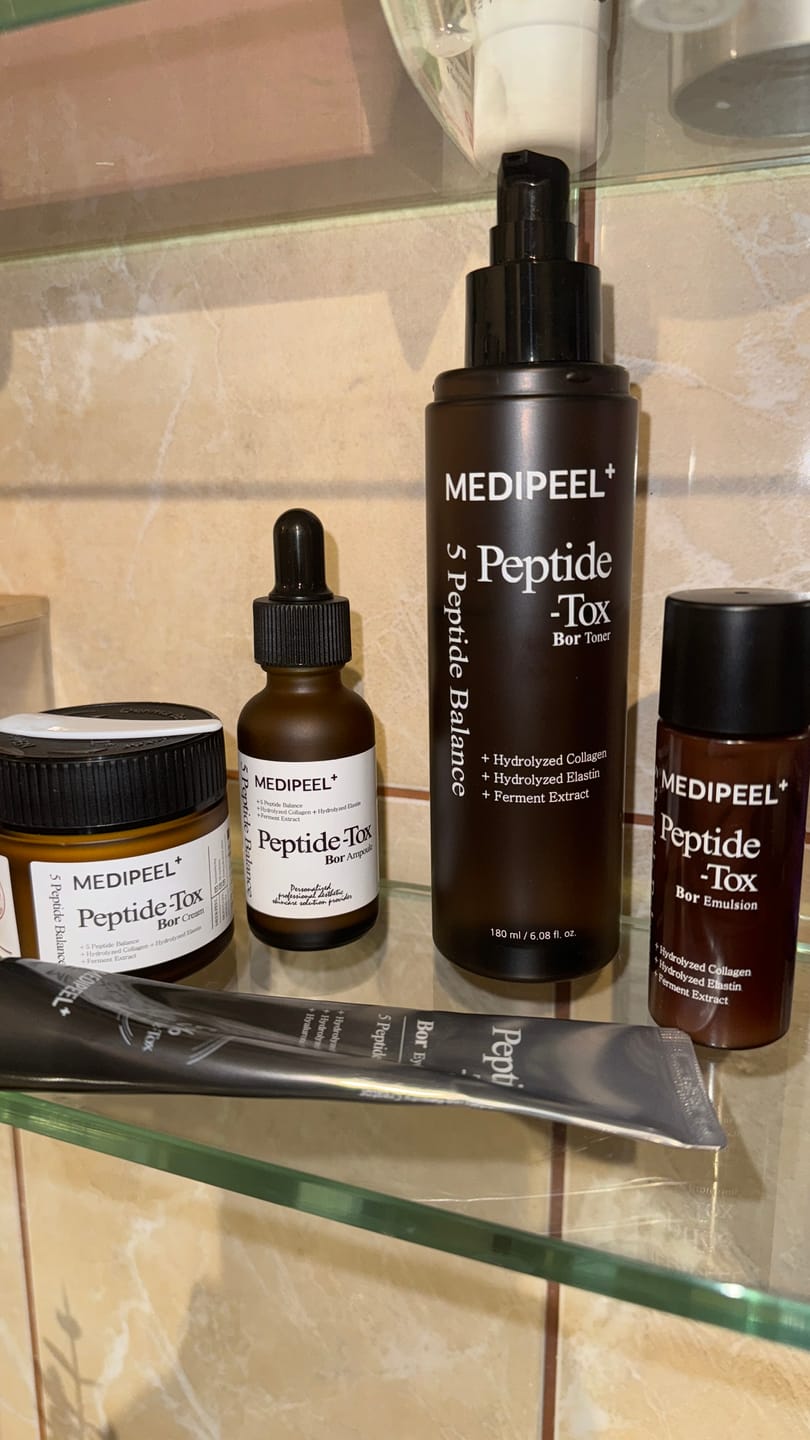 Customer photo review of Liftinga līdzekļu ar botoksa efektu komplekts Medi-Peel Peptide-Tox 5 Peptide Bor Multi Care Kit