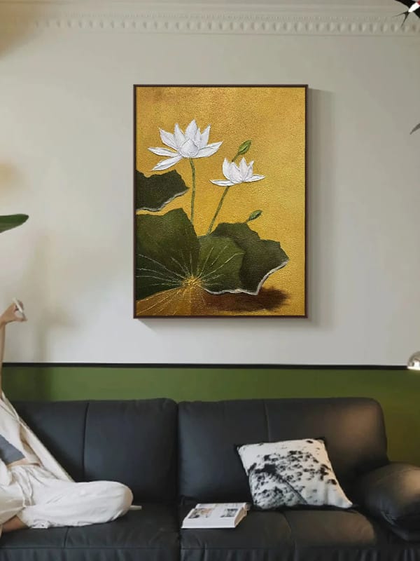 Customer photo review of Flower Textured Painting Canvas #FP044