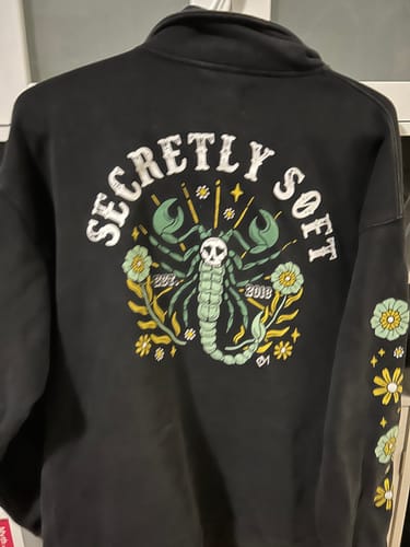 Customer photo review of Secretly Soft 1/4 Zip Sweater