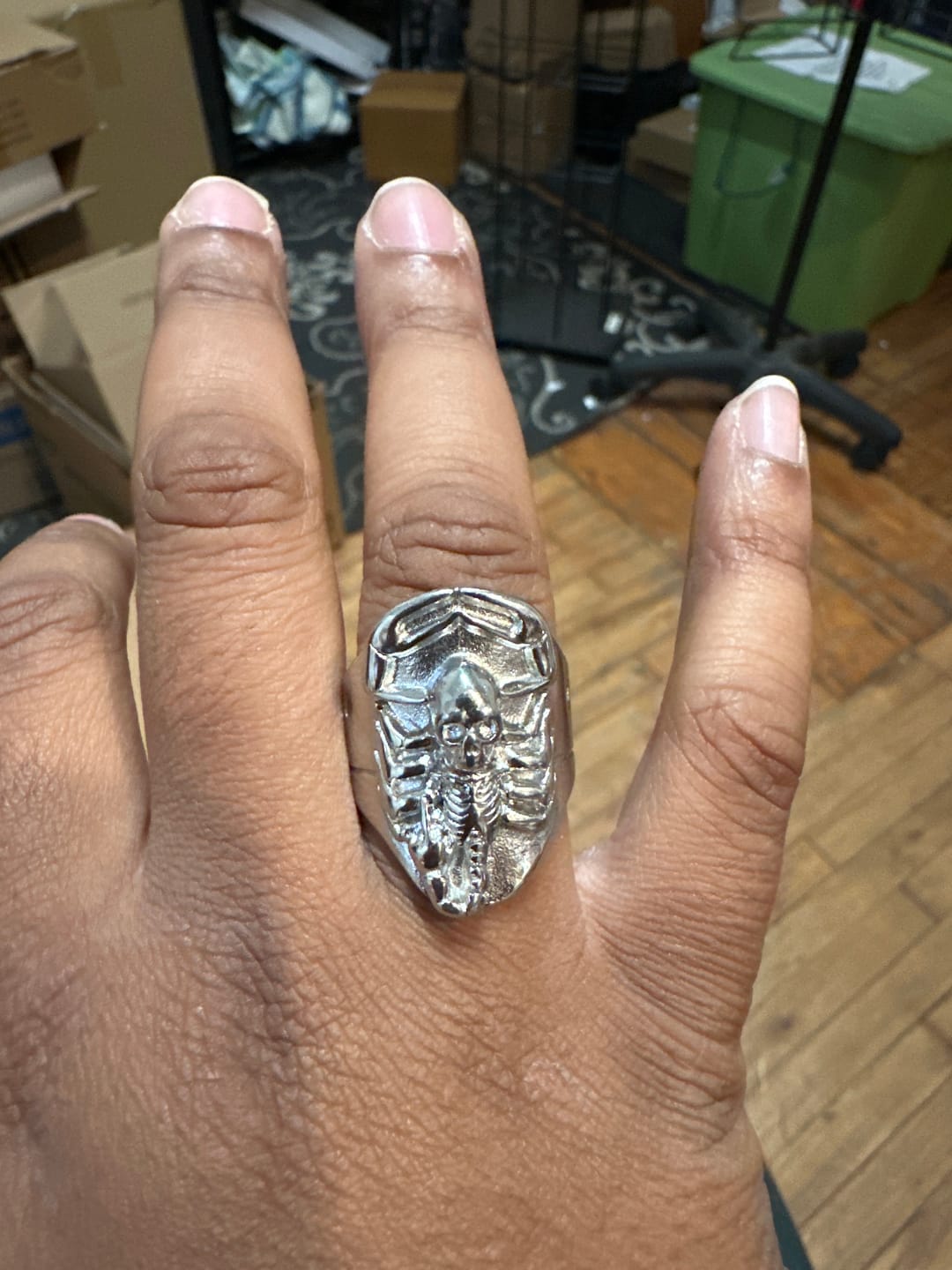 Customer photo review of RISING SCORPIO RING