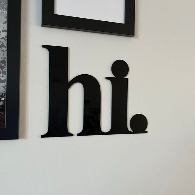 Customer photo review of 3D Schriftzug „hi"