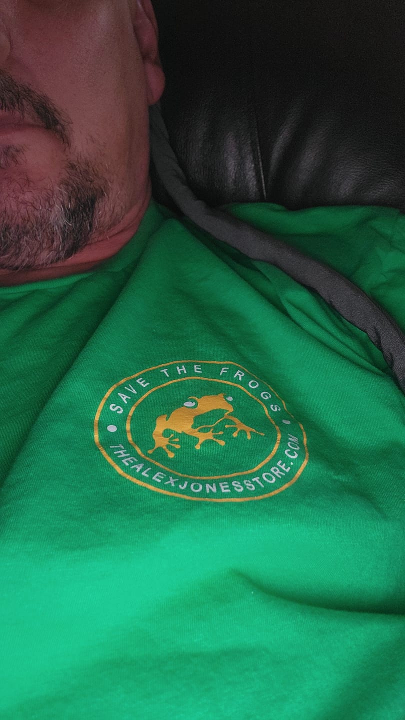 Customer photo review of Save The Frogs T-Shirt