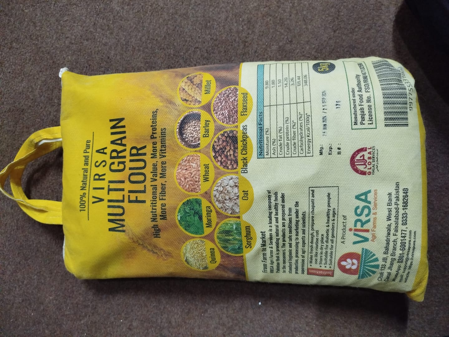 Customer photo review of Virsa Multigrain Flour -5kg