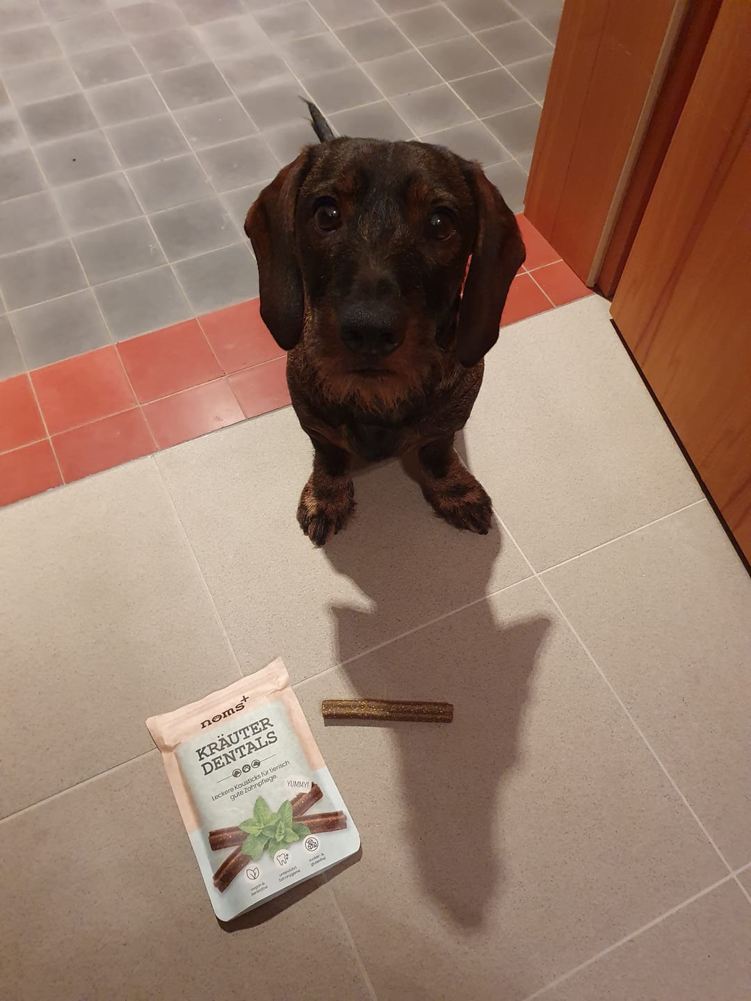 Customer photo review of Kräuter Dentals für Hunde zur Zahn- und Darmpflege (150g)