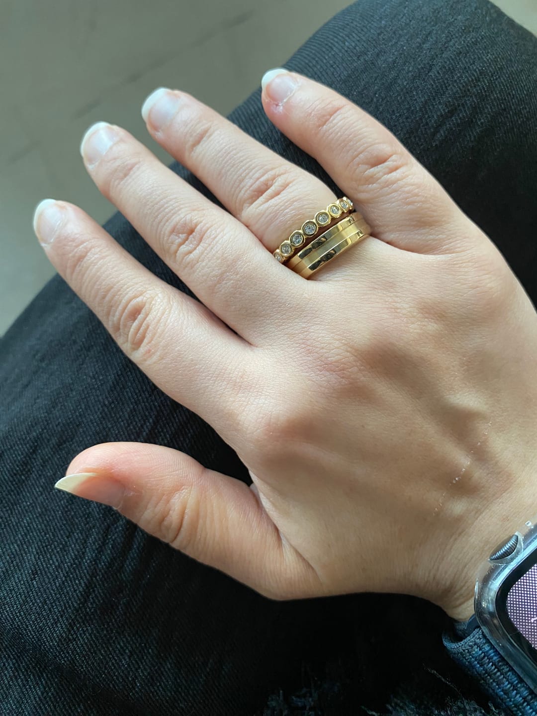 Customer photo review of Bezel Tennis Ring