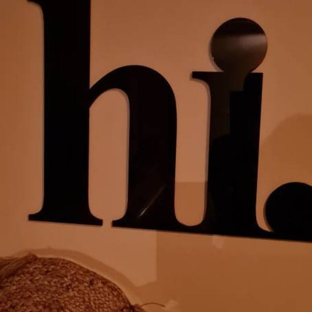 Customer photo review of 3D Schriftzug „hi"