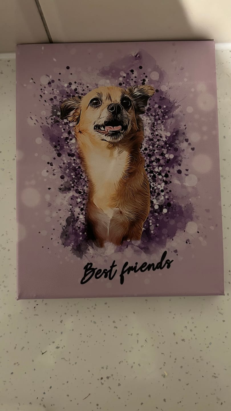 Customer photo review of Personalized Pet Art - Canvas