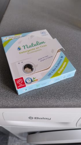 Customer photo review of Eco-Tiras de Detergente 40 lavados Natulim