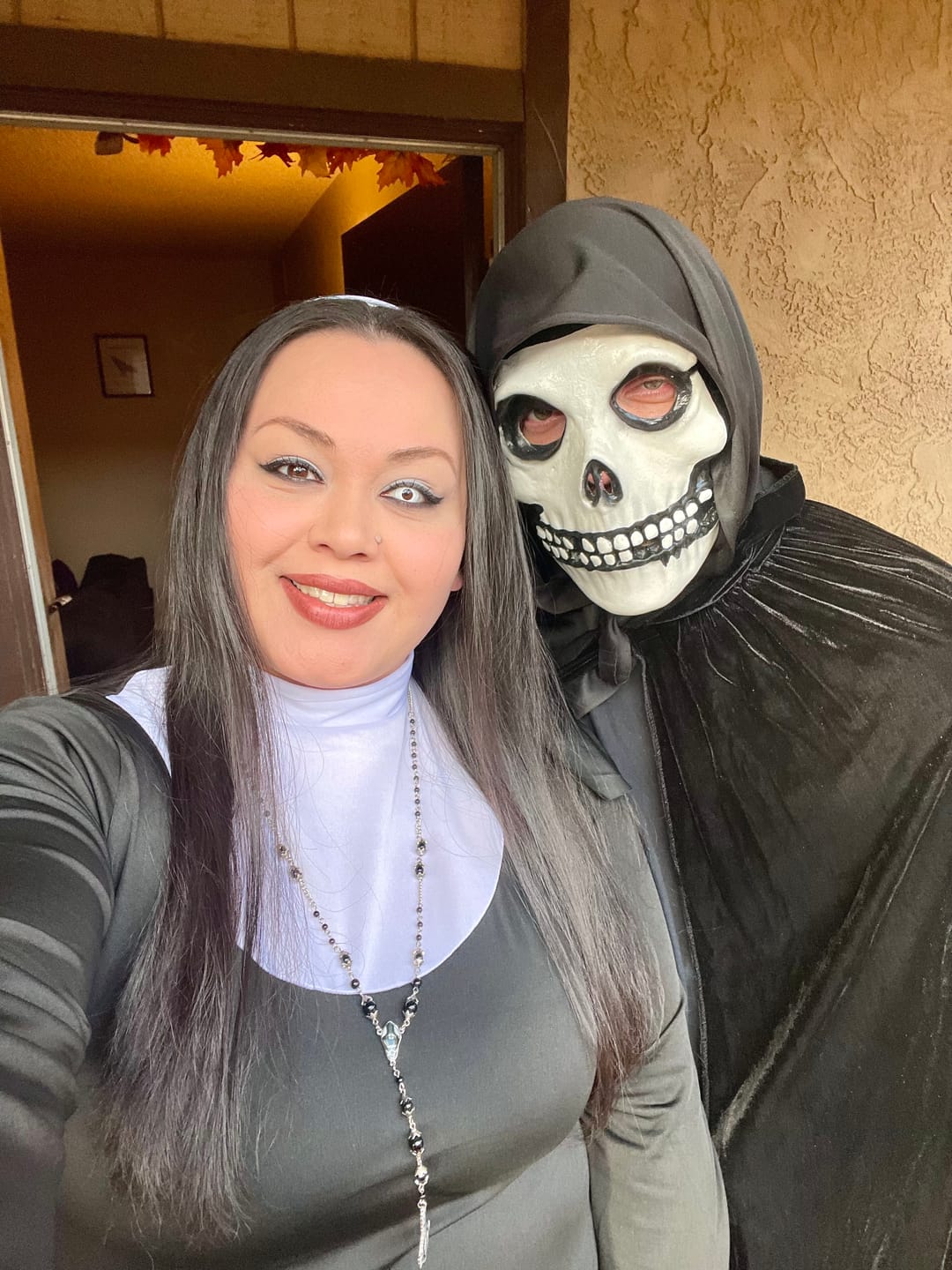 Customer photo review of Halloween Whiteout Prescription Colored Contact Lenses