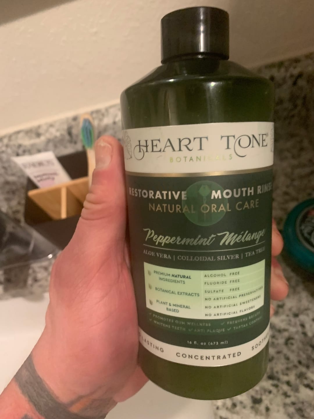 Customer photo review of Restorative Mouth Rinse