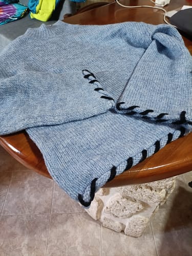 Customer photo review of Maglione Intreccio oversize mezzo collo - carta da zucchero