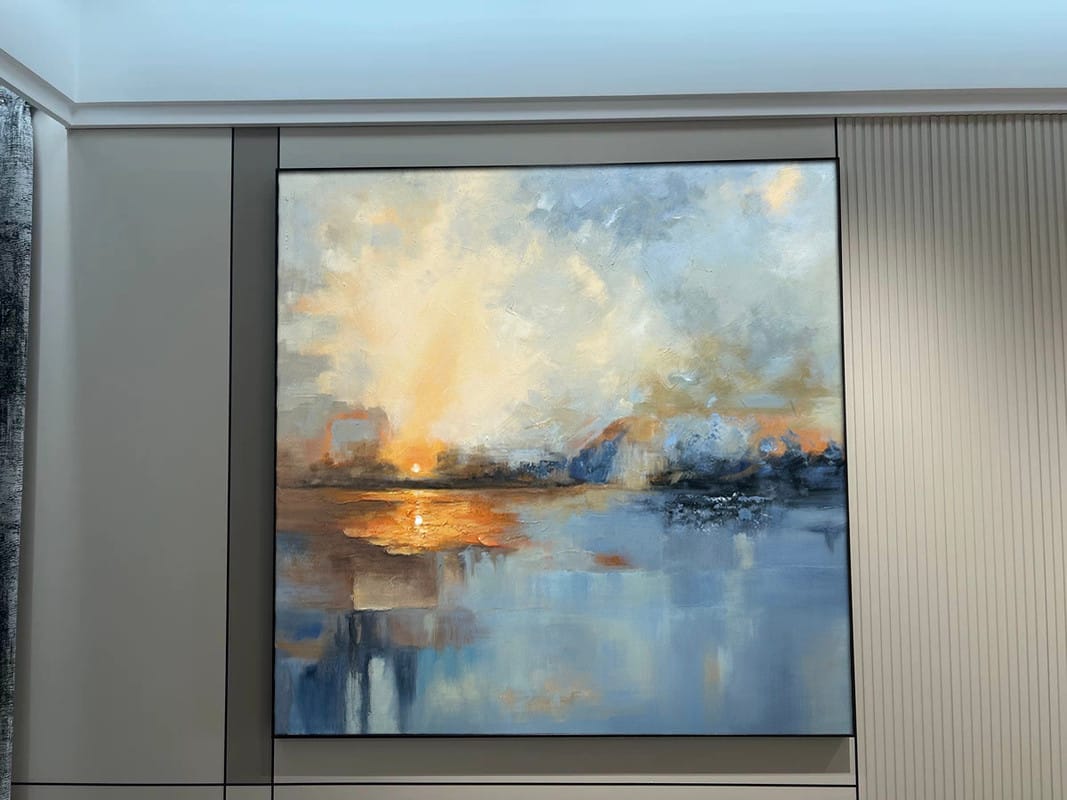 Customer photo review of Abstract Painting Canvas #AP074