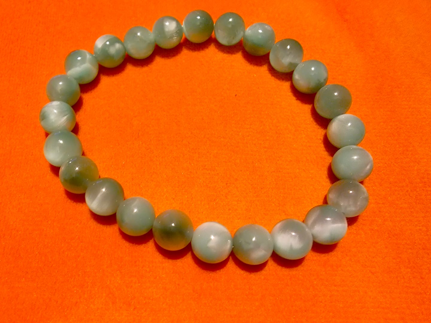 Customer photo review of Bracelet Pierre de Lune Verte