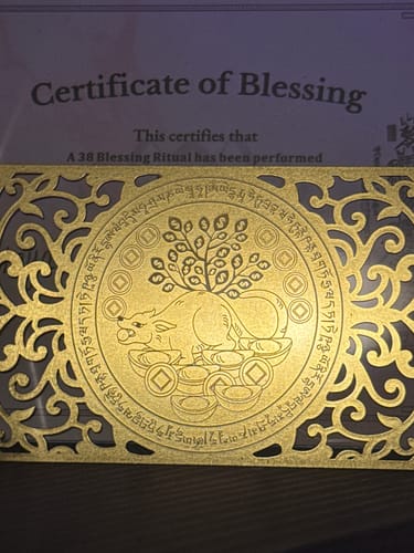 Customer photo review of Gambler's Wealth - Mantra Card