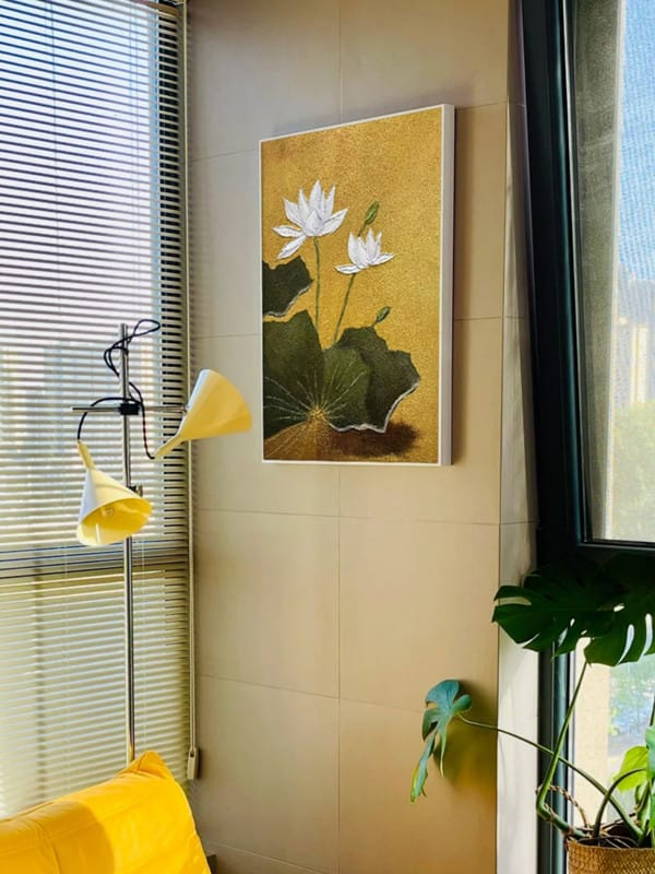 Customer photo review of Flower Textured Painting Canvas #FP044