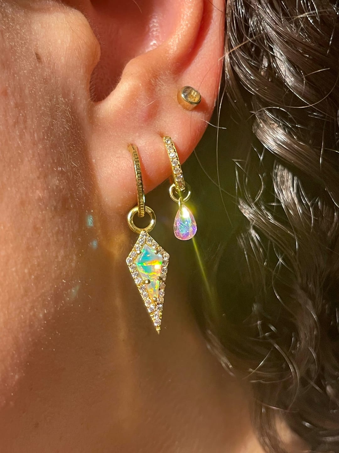 Customer photo review of Teardrop Crystal Charm - Mystic