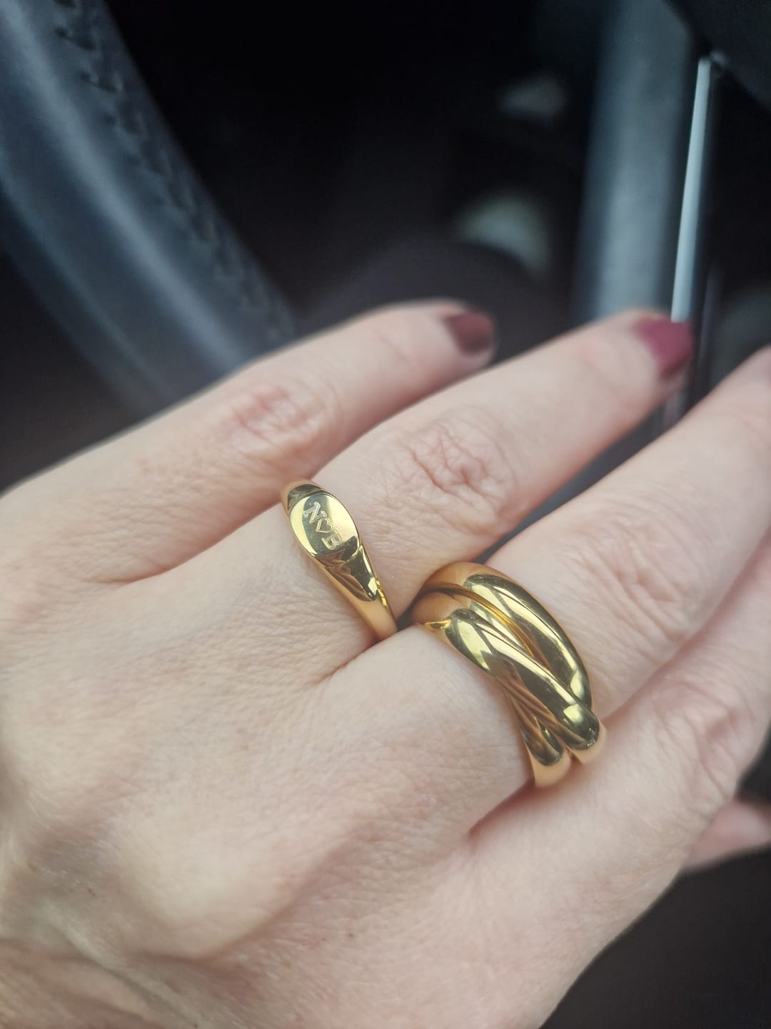 Customer photo review of Kyla Ring | 18K vergoldet