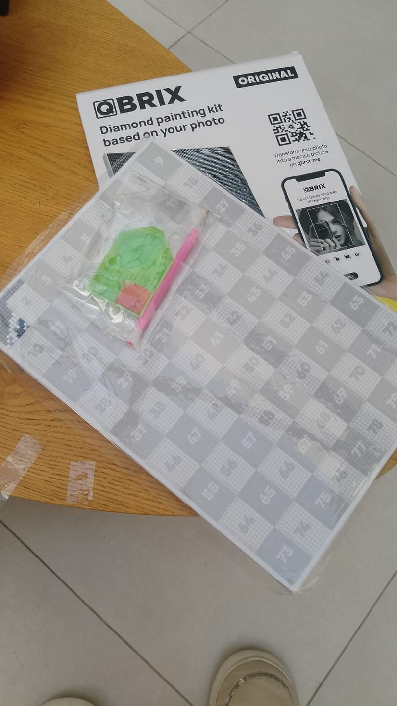 Customer photo review of ציור יהלומים לפי תמונה אישית QBRIX (מבצע 2+1)