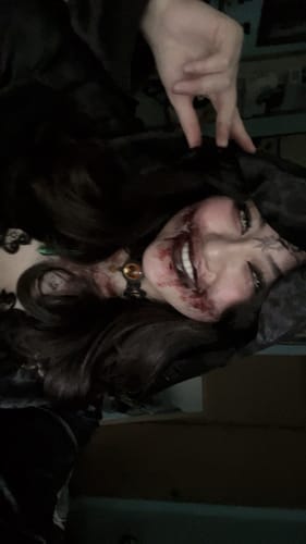 Customer photo review of Cosplay Anime Yellow Prescription Colored Contact Lenses