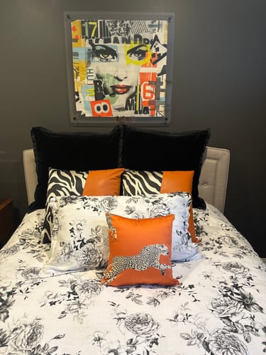 Customer photo review of Zebra Print Decorative Pillow Cover By DesignedBy The Boss - Home Decor