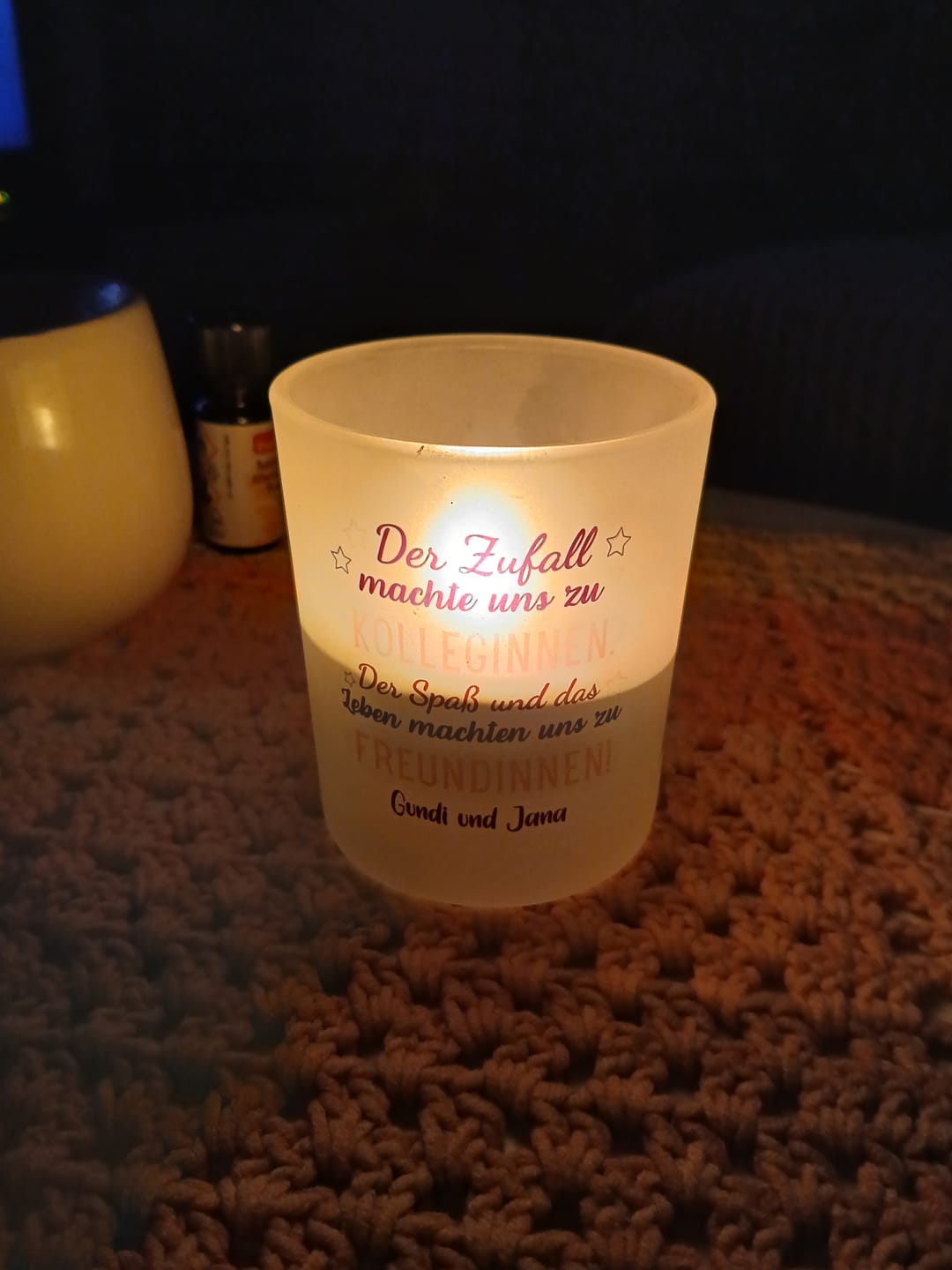 Customer photo review of Von der Kollegin zur Freundin - Personalisiertes Teelicht