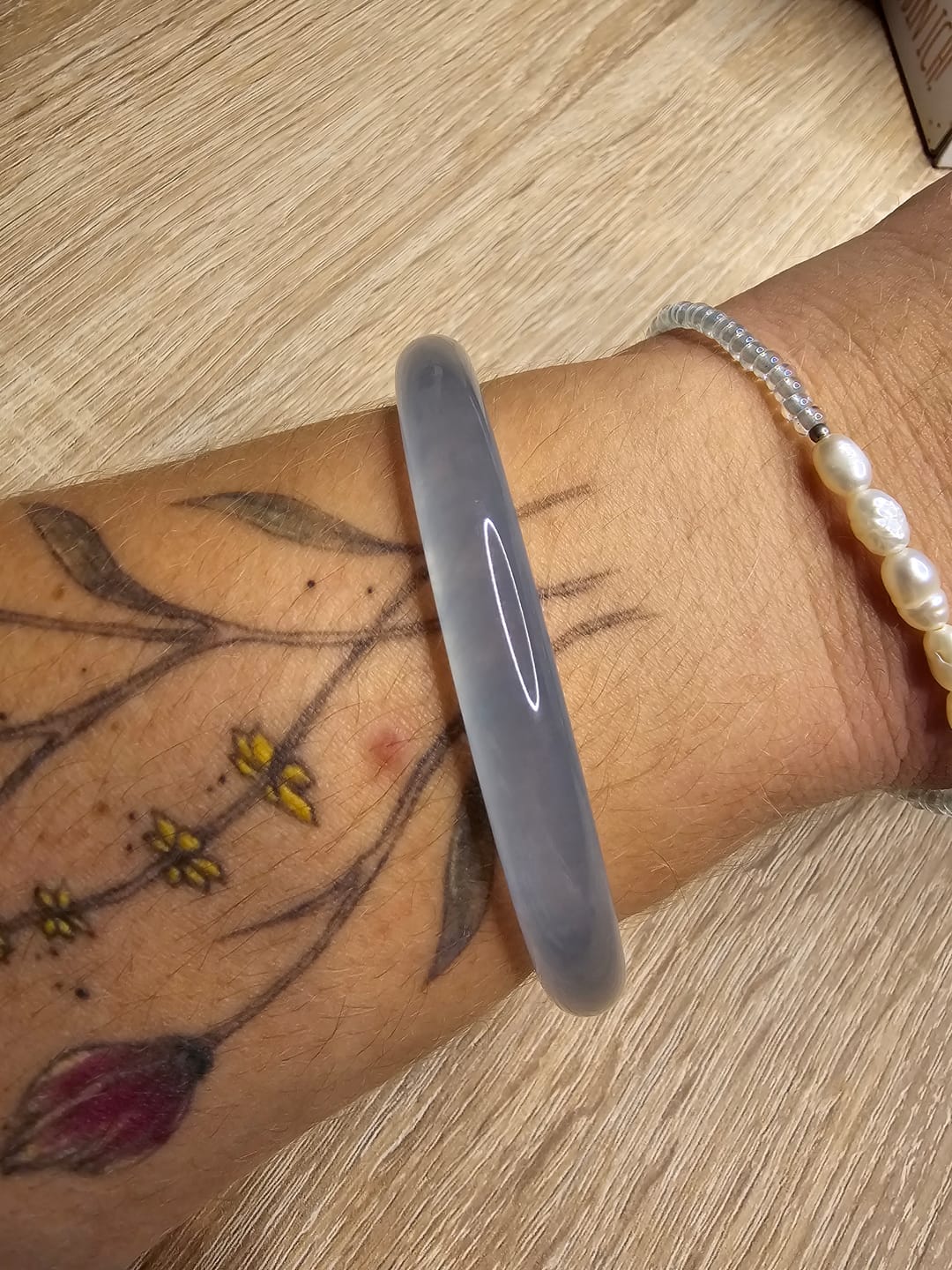Customer photo review of Buddha Stones, natürlicher Jade-Heilungssegen-Armreif