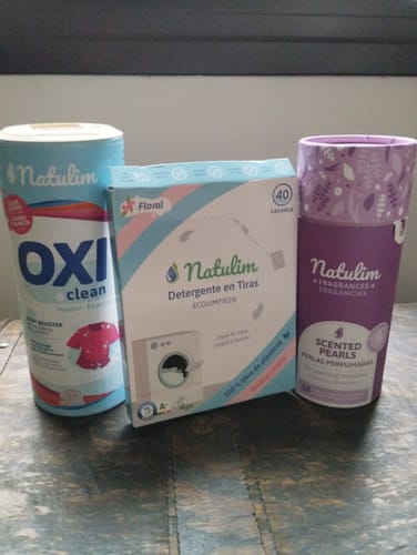 Customer photo review of Eco-Tiras de Detergente 40 lavados Natulim