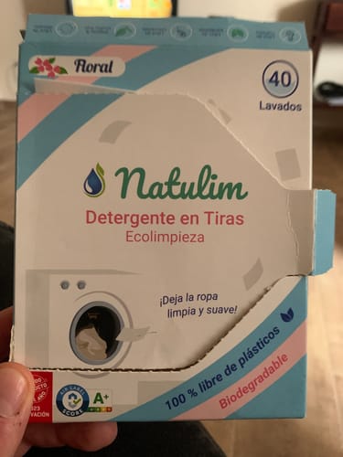 Customer photo review of Eco-Tiras de Detergente 40 lavados Natulim