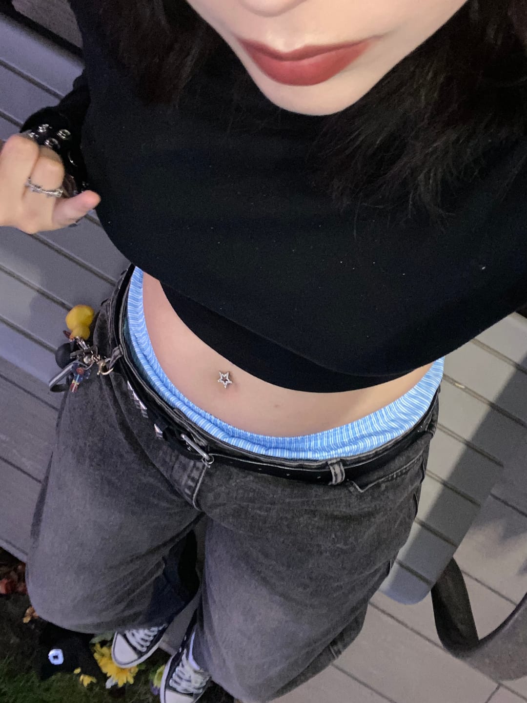 Customer photo review of Aelfric Eden Double Waist Baggy Jeans