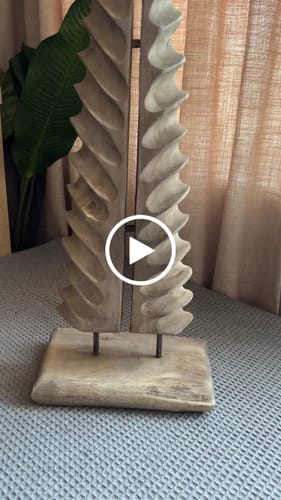 Customer video review of Abstract Wood Carving #WAB039
