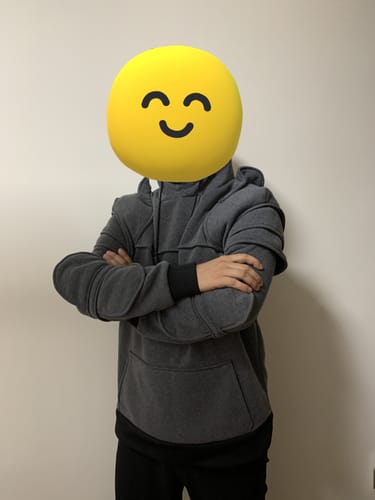 Customer photo review of Stylish Mask Knight Cosplay Solid Color Drawstring Hoodie