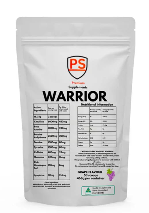 Customer photo review of Warrior High-Stimulant Pre-workout