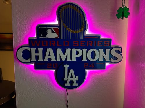 Customer photo review of Los Angeles Dodgers 2024 World Series 3D Vintage Metal Wall Art