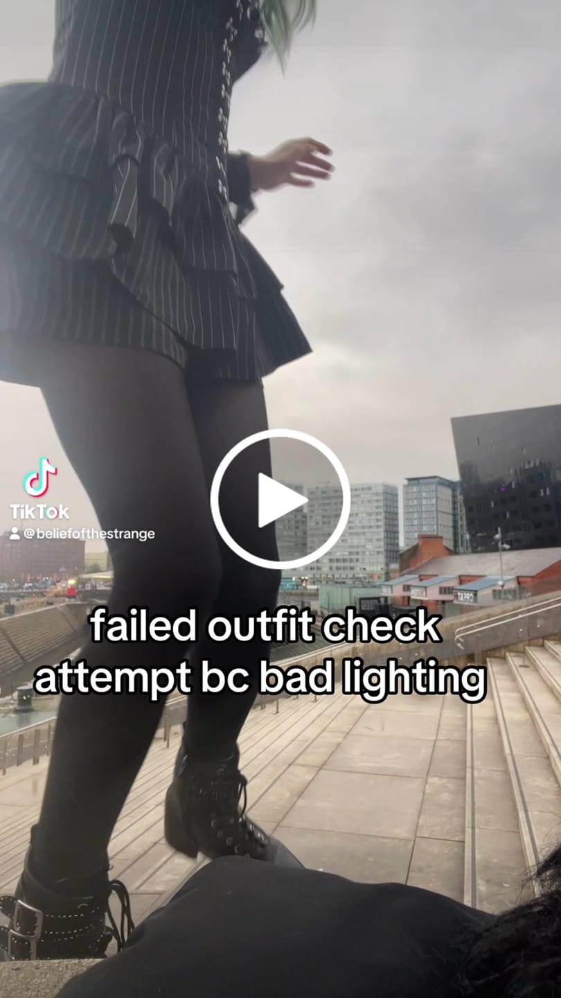 Customer video review of Grunge Doll Stripes Flared Romper Dress 2.0