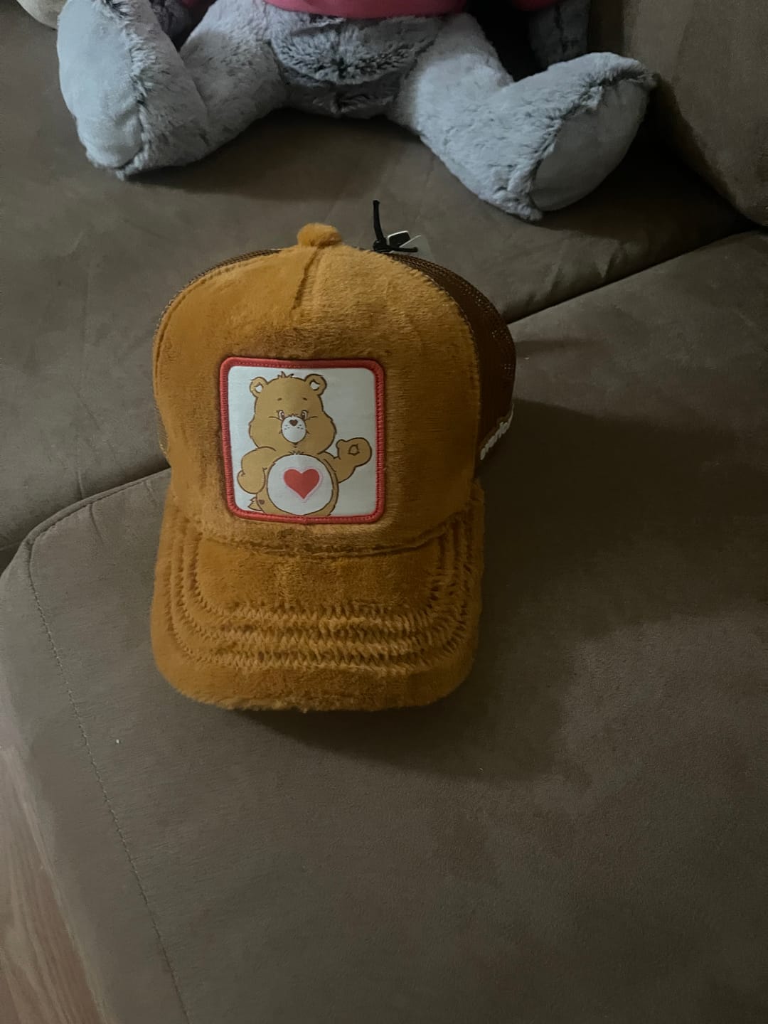 Customer photo review of OVERLORD X Care Bears:  Tender Heart Bear Trucker Cap